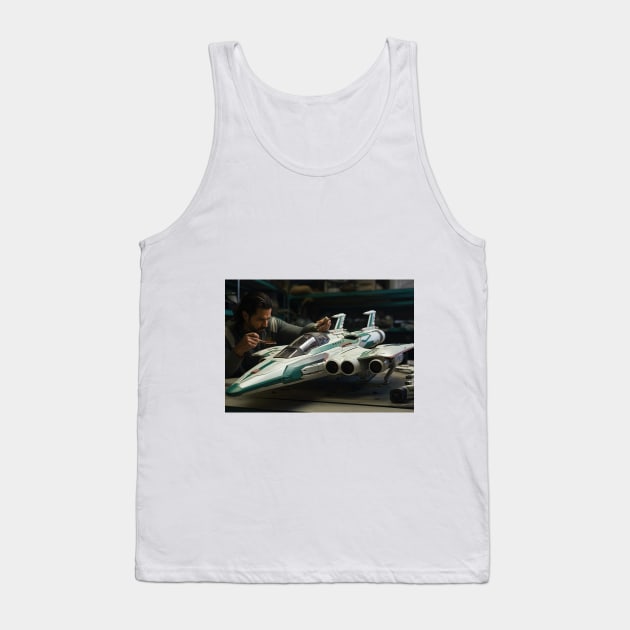 Virtual Model Spacecraft Construction Studio 14 Tank Top by Century21Mouse